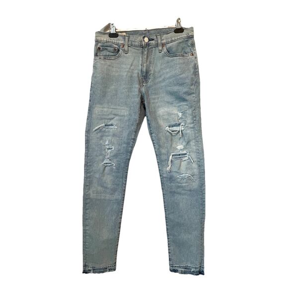 Levi's Premium Quality Men's 512 30x29 Relaxed Skinny Fit Distress Jeans Denim - Picture 1 of 11